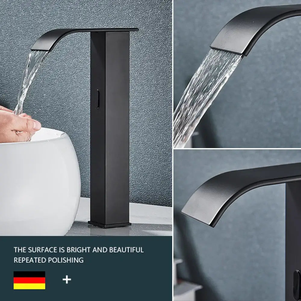 DecorBites™ Automatic Sensor Waterfall Basin Faucet - Touchless Bathroom Sink Tap
