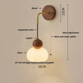 DecorBites™ Copper Adjustable LED Wall Light - Modern Nordic Design, Pull Chain Switch, White Glass