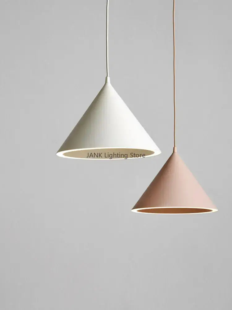 Modern pastel cone pendant light kitchen three lighting methods