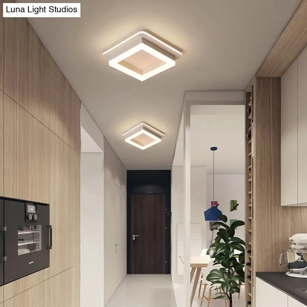 Modern tricolor ring led flush mount ceiling light for bedroom
