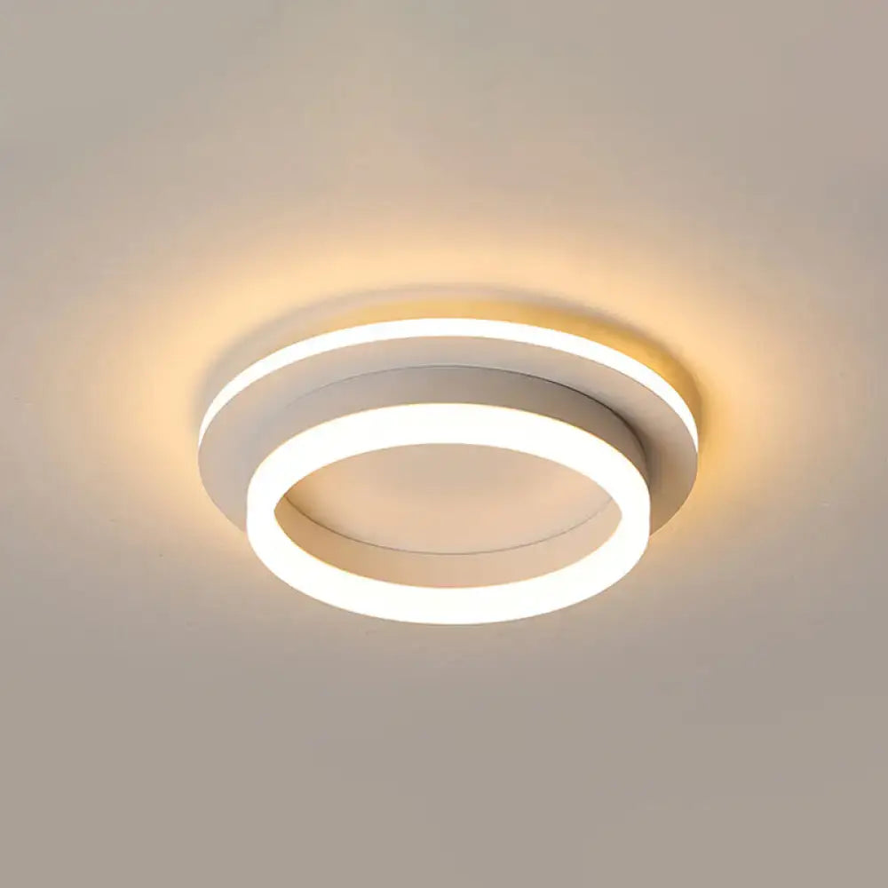 Modern tricolor ring led flush mount ceiling light for bedroom