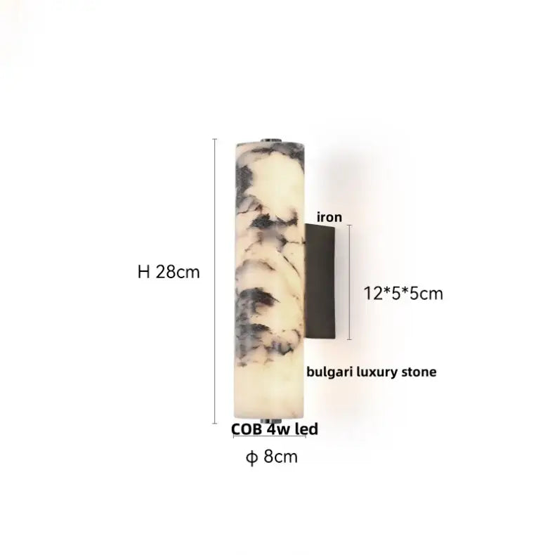 Modern wabi sabi black & cream resin led wall lamp bedroom light