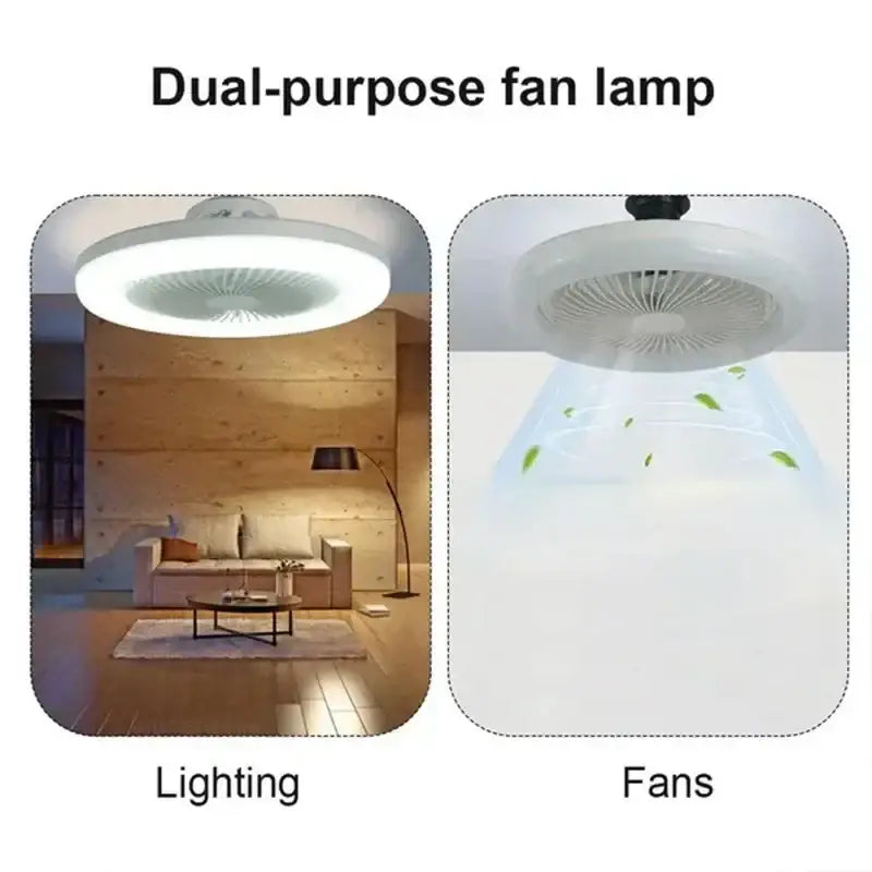 Modern white ceiling fan light with e27 socket for bedroom