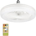 Modern white ceiling fan light with e27 socket for bedroom