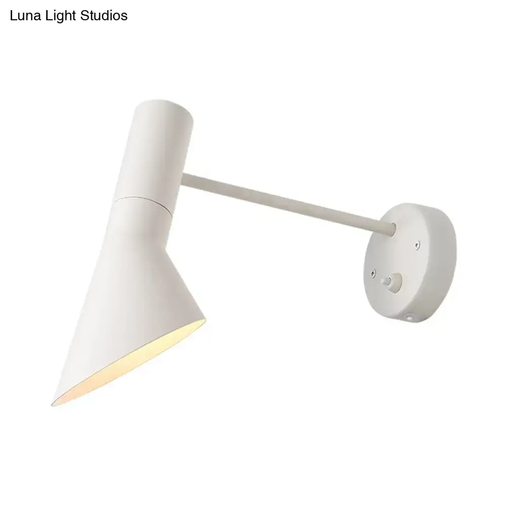 Modern white & grey rotating node wall sconce – bedroom light