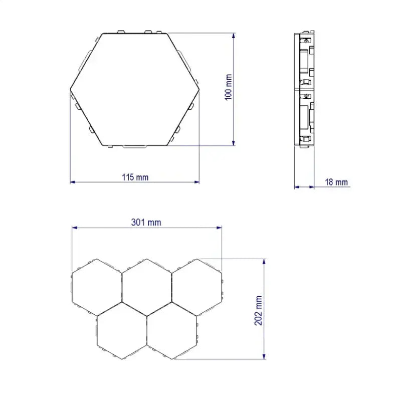 DecorBites™ Honeycomb Modular Quantum Sconces LED Panel Lights