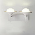 Modern white metallic flared wall sconce – bedroom led light