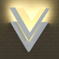 DecorBites™ Modern V-Shaped LED Wall Sconce in White