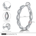 Twisted Infinity Moissanite Hoop Earrings in Sterling Silver
