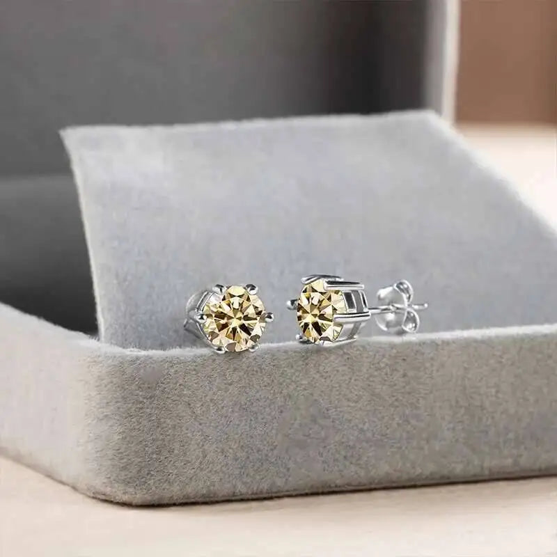 Colorful Moissanite Ring, Stud Earrings & Necklace Set