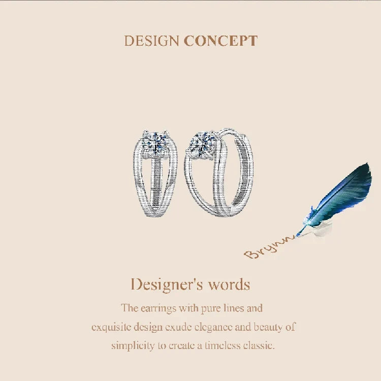 Double-Row Moissanite Huggie Hoop Earrings in Silver