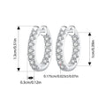 Inside-Out Moissanite Huggie Hoop Earrings in Sterling Silver