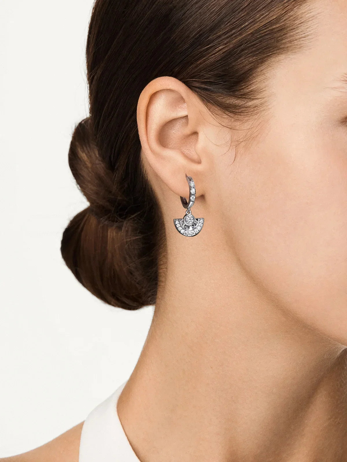 Moissanite Hoop & Drop Earrings in Sterling Silver