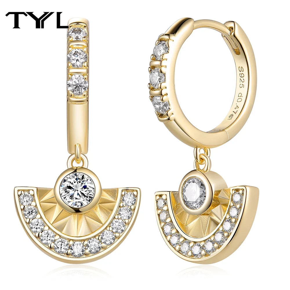 Moissanite Hoop & Drop Earrings in Sterling Silver