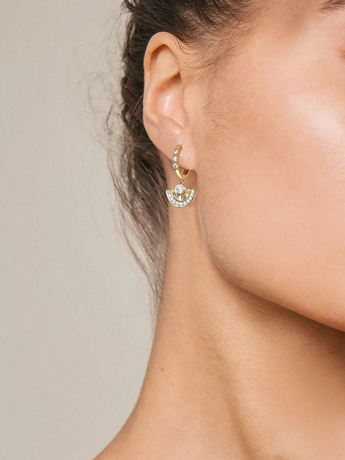 Moissanite Hoop & Drop Earrings in Sterling Silver