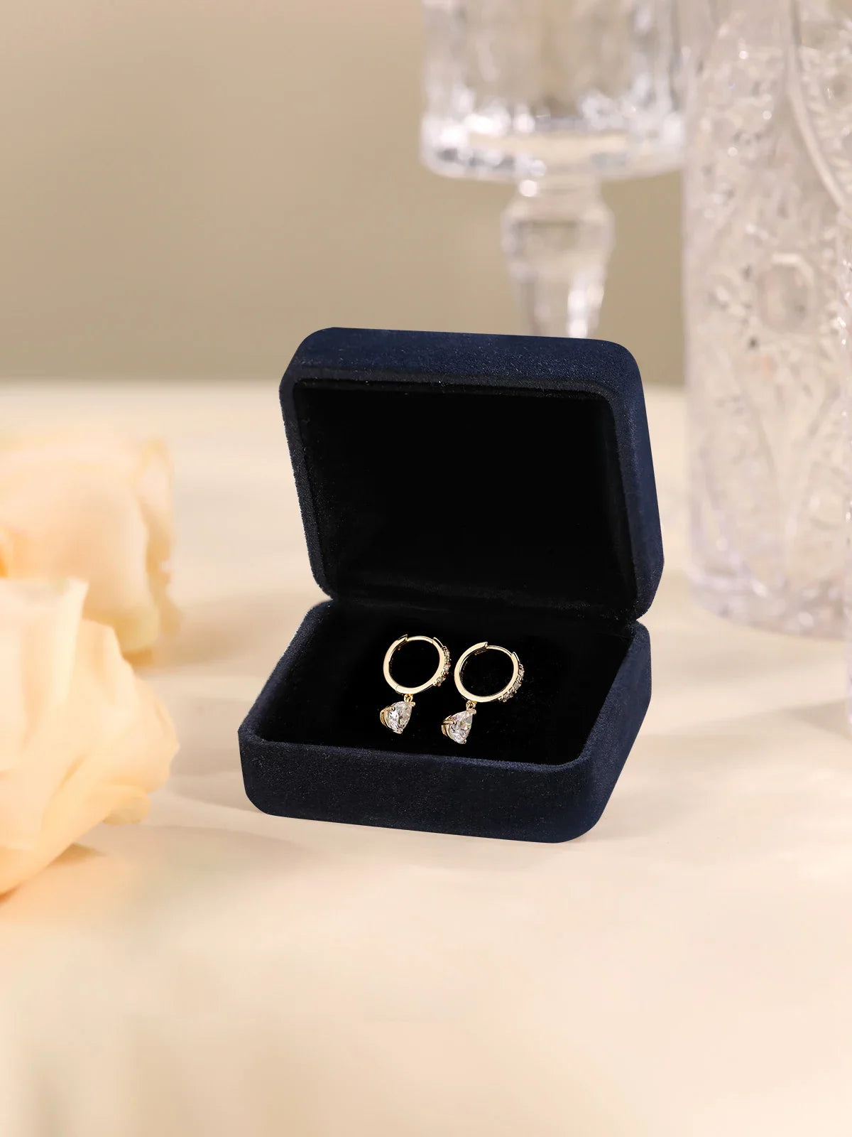 Moissanite Hoop & Drop Earrings in Sterling Silver