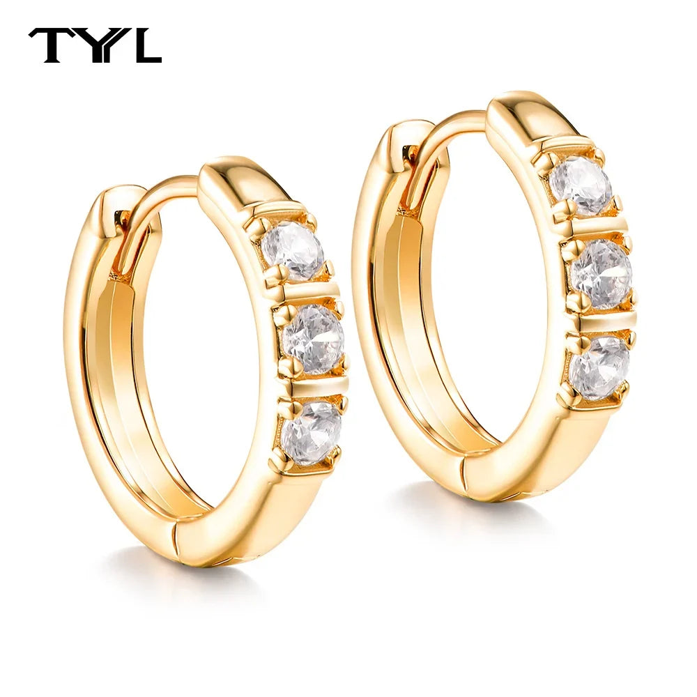 Moissanite Hoop & Drop Earrings in Sterling Silver