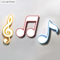 Multicolor acrylic musical note led ceiling light for kindergarten