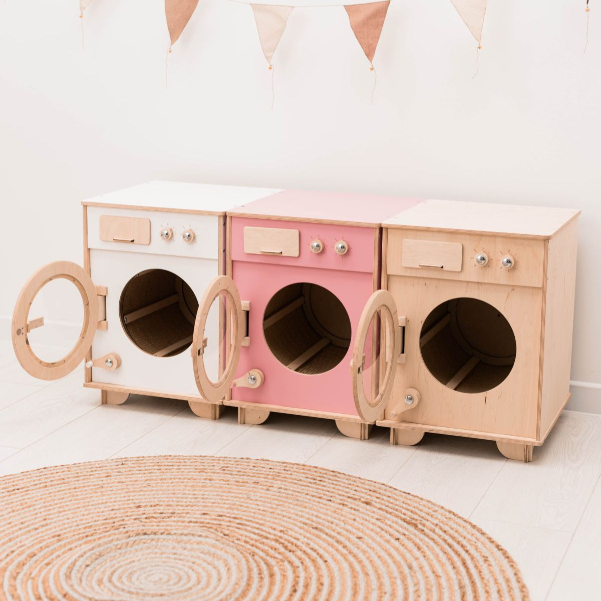Natural Wooden Toy Washing Machine (B2B)