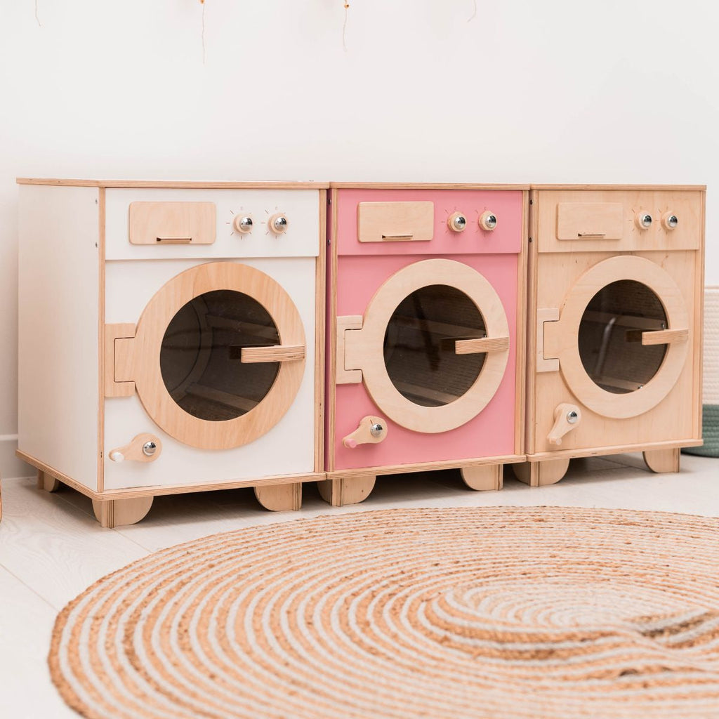 Natural Wooden Toy Washing Machine (B2B)