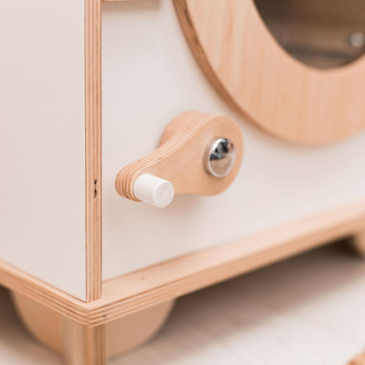 Natural Wooden Toy Washing Machine (B2B)