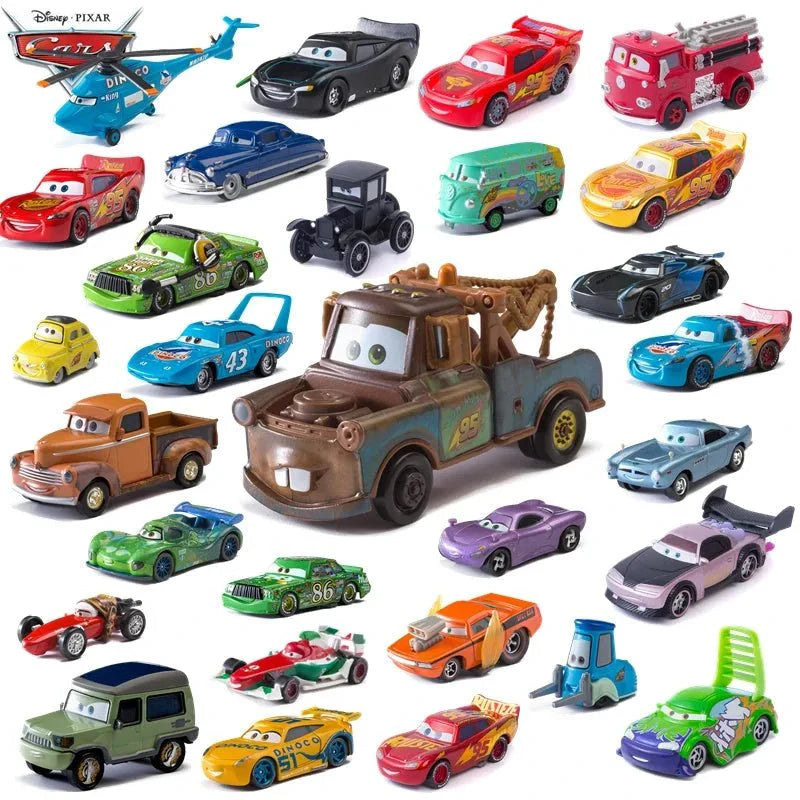 Mandotos Disney Pixar Cars 1 55 Metal Alloy Diecast Toy Car Set Lightning McQueen Mater Jackson Storm The King