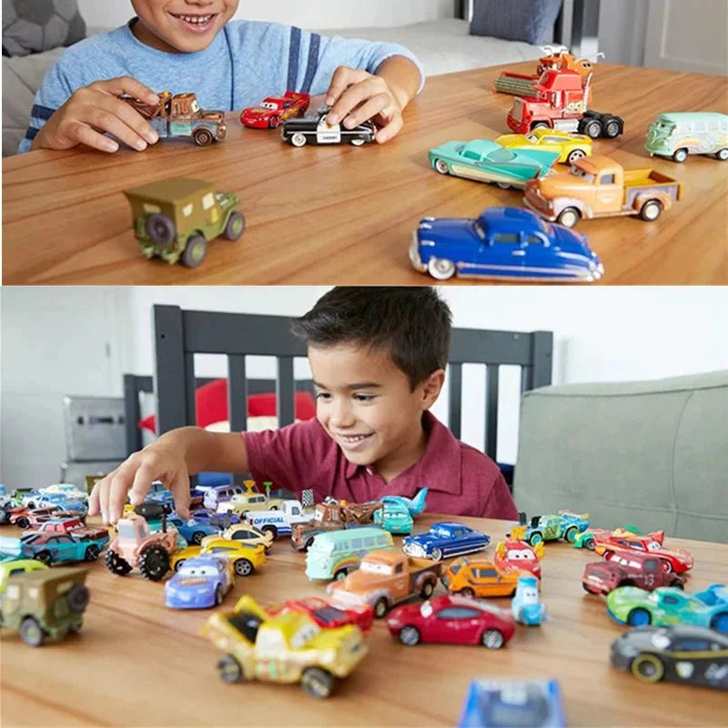Mandotos Disney Pixar Cars 1 55 Metal Alloy Diecast Toy Car Set Lightning McQueen Mater Jackson Storm The King