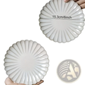 Nordic White Ceramic Scalloped Dinner Plate