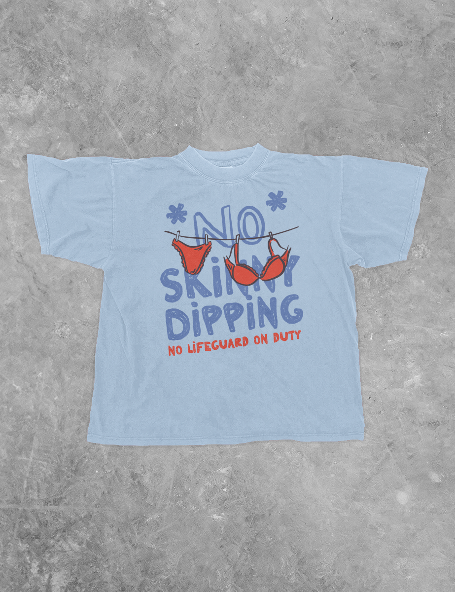 *NO* Skinny Dipping, Summer BC Boxy Cotton T-Shirt
