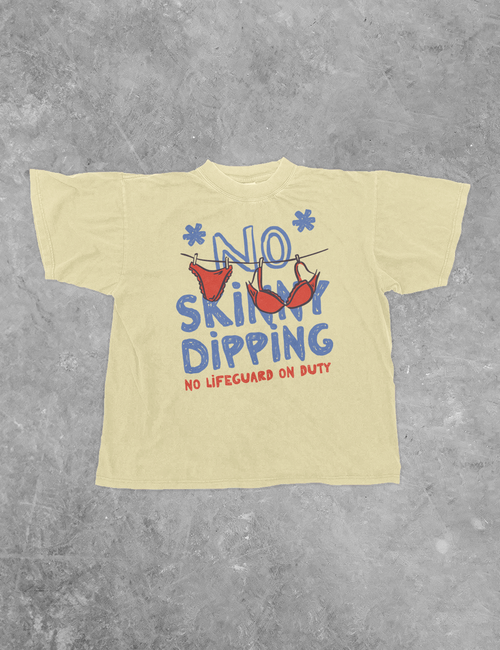 *NO* Skinny Dipping, Summer BC Boxy Cotton T-Shirt