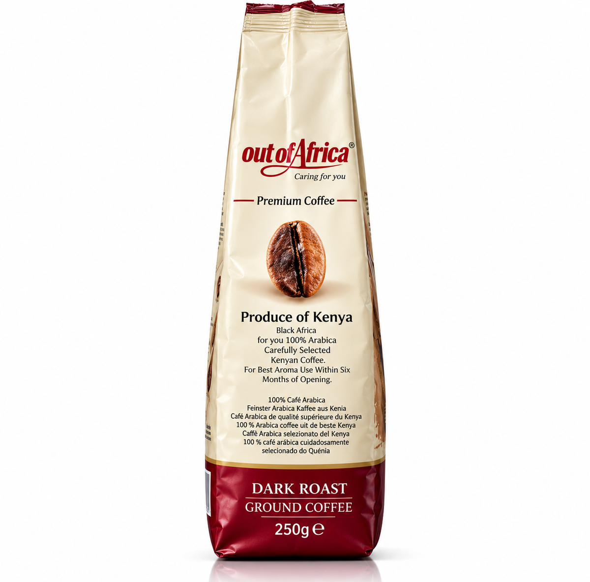Out of Africa Dark Roast Ground Coffee 250g Kenyan Arabica premium coffee from World Safari Shops for US coffee lovers online