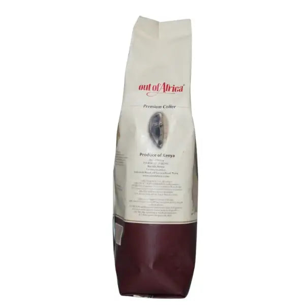 Out of Africa Mt Kenya Dark Roast Ground Coffee 500g, bold pre-ground coffee with rich aroma and full-bodied flavor for drip coffee, French press, and pour over brewing. OUT OF AFRICA DARK ROAST PREMIUM CONVENTIONAL GROUND COFFEE - 250g - World Safari Shops