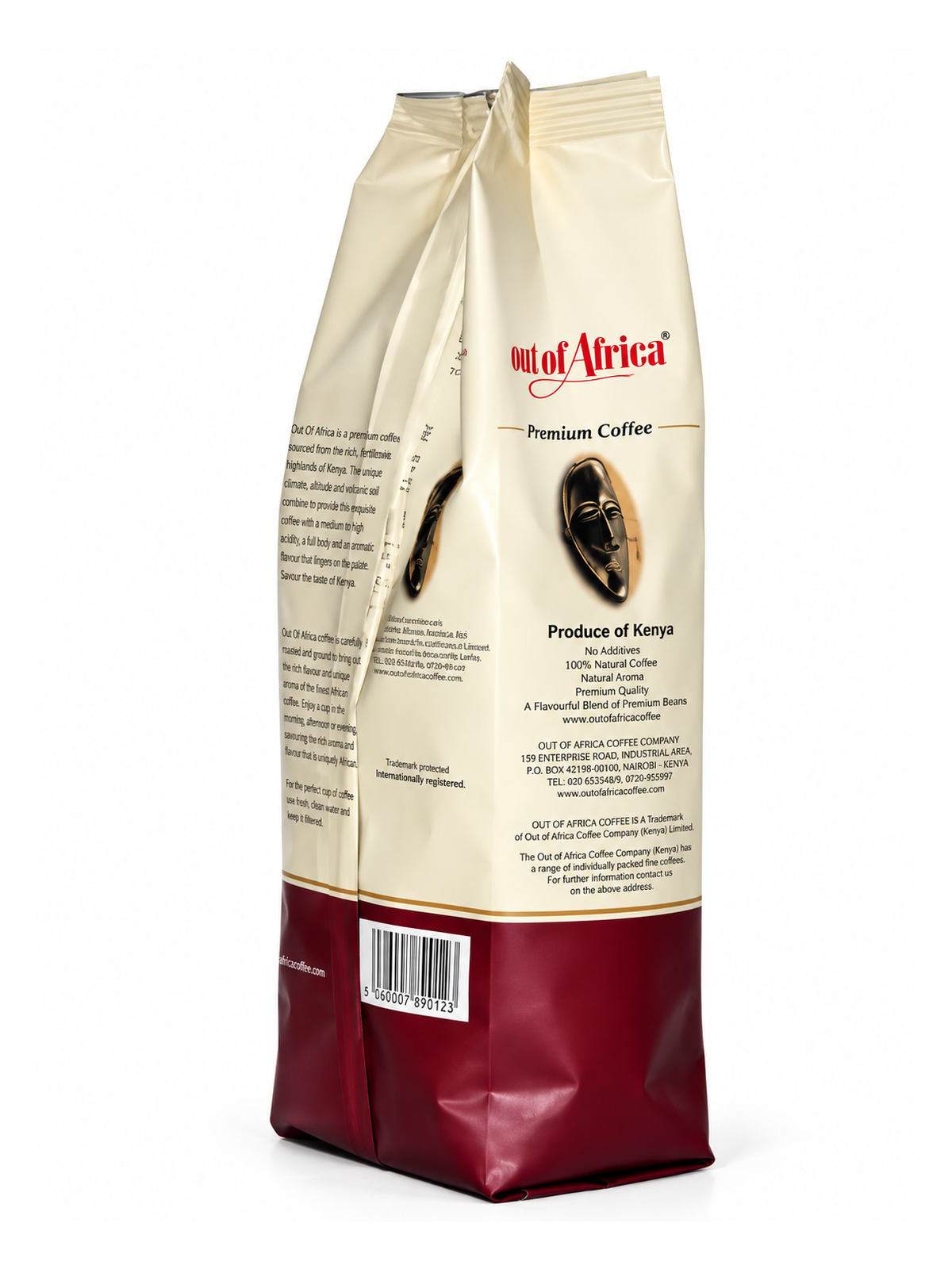 Out of Africa Mt. Kenya Dark Roast Ground Coffee, 500 g (17.64 oz)