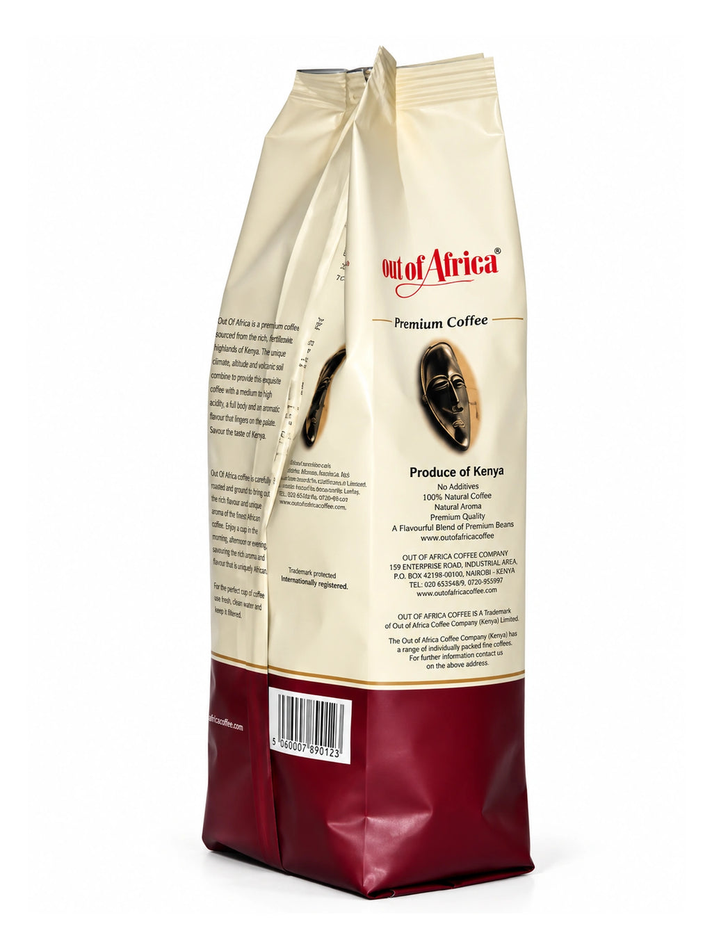 Out of Africa Mt. Kenya Dark Roast Ground Coffee, 500 g (17.64 oz)