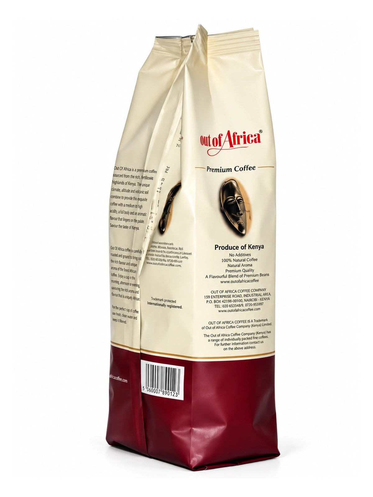 Out of Africa Mt. Kenya Dark Roast Ground Coffee, 500 g (17.64 oz)