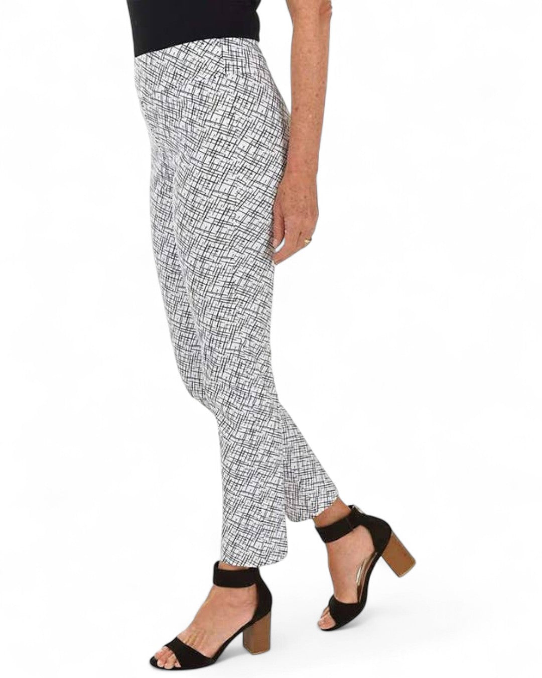 Krazy Larry P507 Pull on Pant - White Sticks