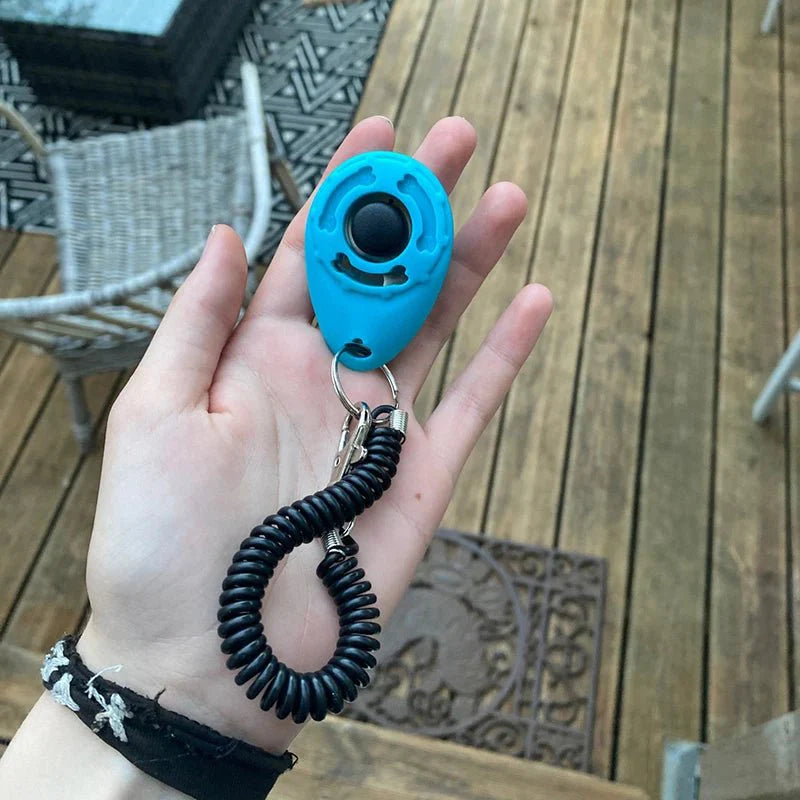 Pet Training Clicker with Adjustable Wrist Strap | Dog and Cat Training Aid