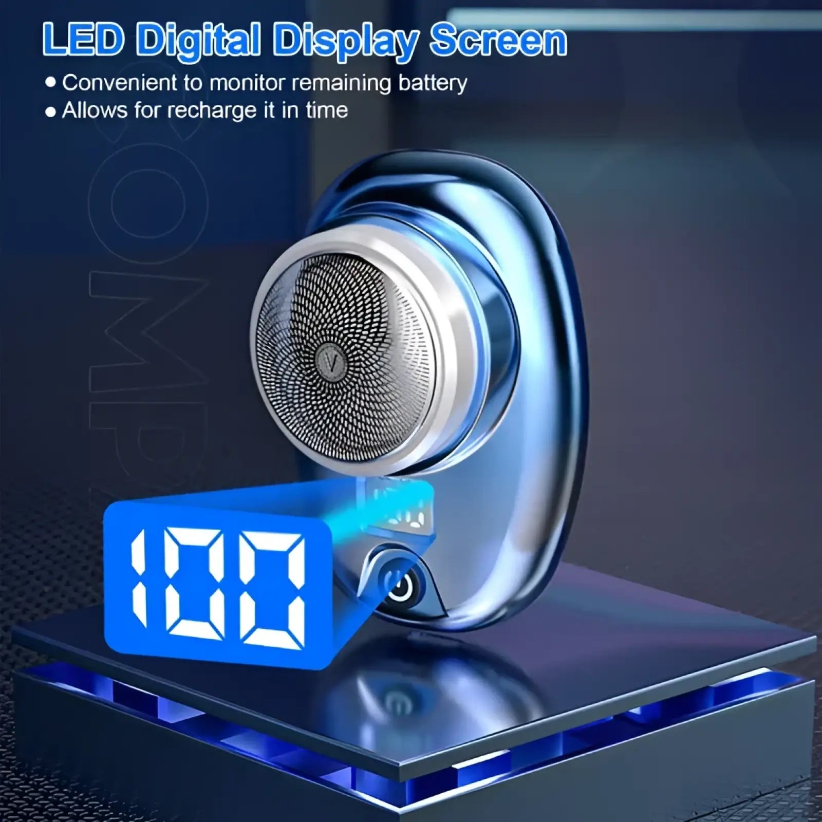 Portable Electric Shaver Led Display Type c Razor for Men