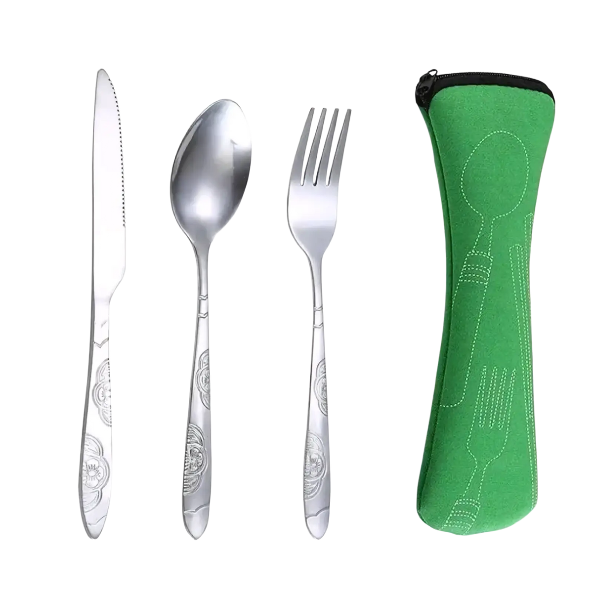 Portable Travel Cutlery Set with Case