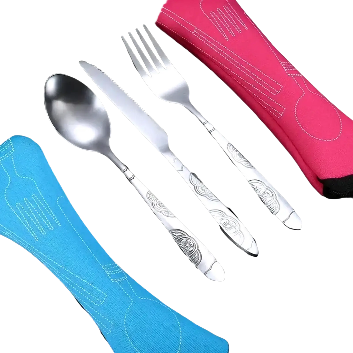 Portable Travel Cutlery Set with Case