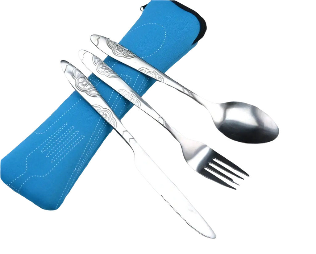 Portable Travel Cutlery Set with Case