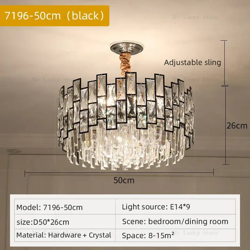 Postmodern gold decorbites crystal chandelier for living room