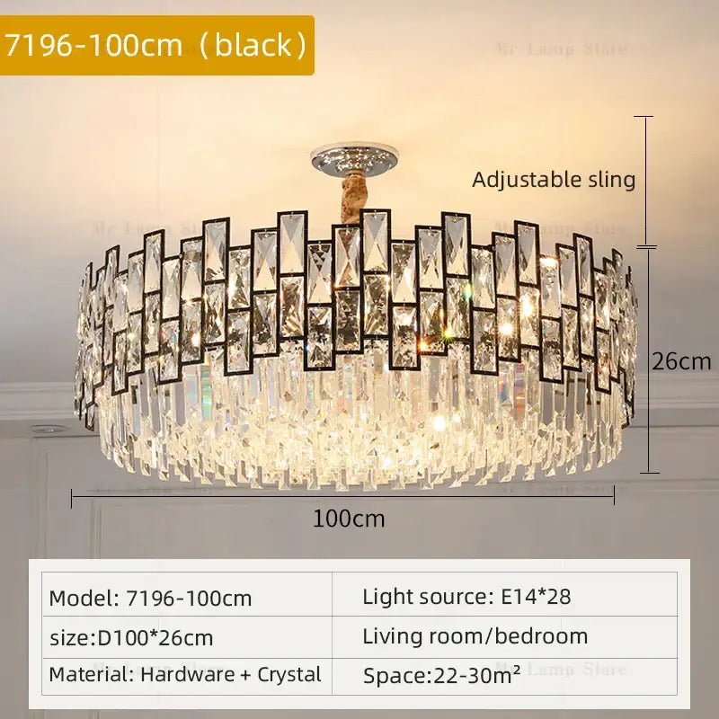Postmodern gold decorbites crystal chandelier for living room