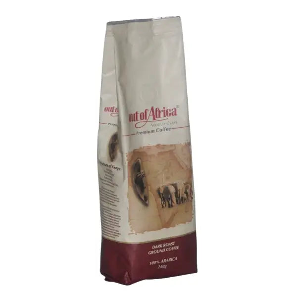 Buy 2 Get 1 Free coffee bundle featuring Out of Africa medium roast and dark roast ground coffee from Kenya for home and office brewing.