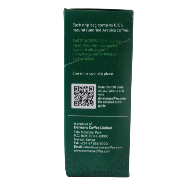Dormans household drip coffee bags product details panel