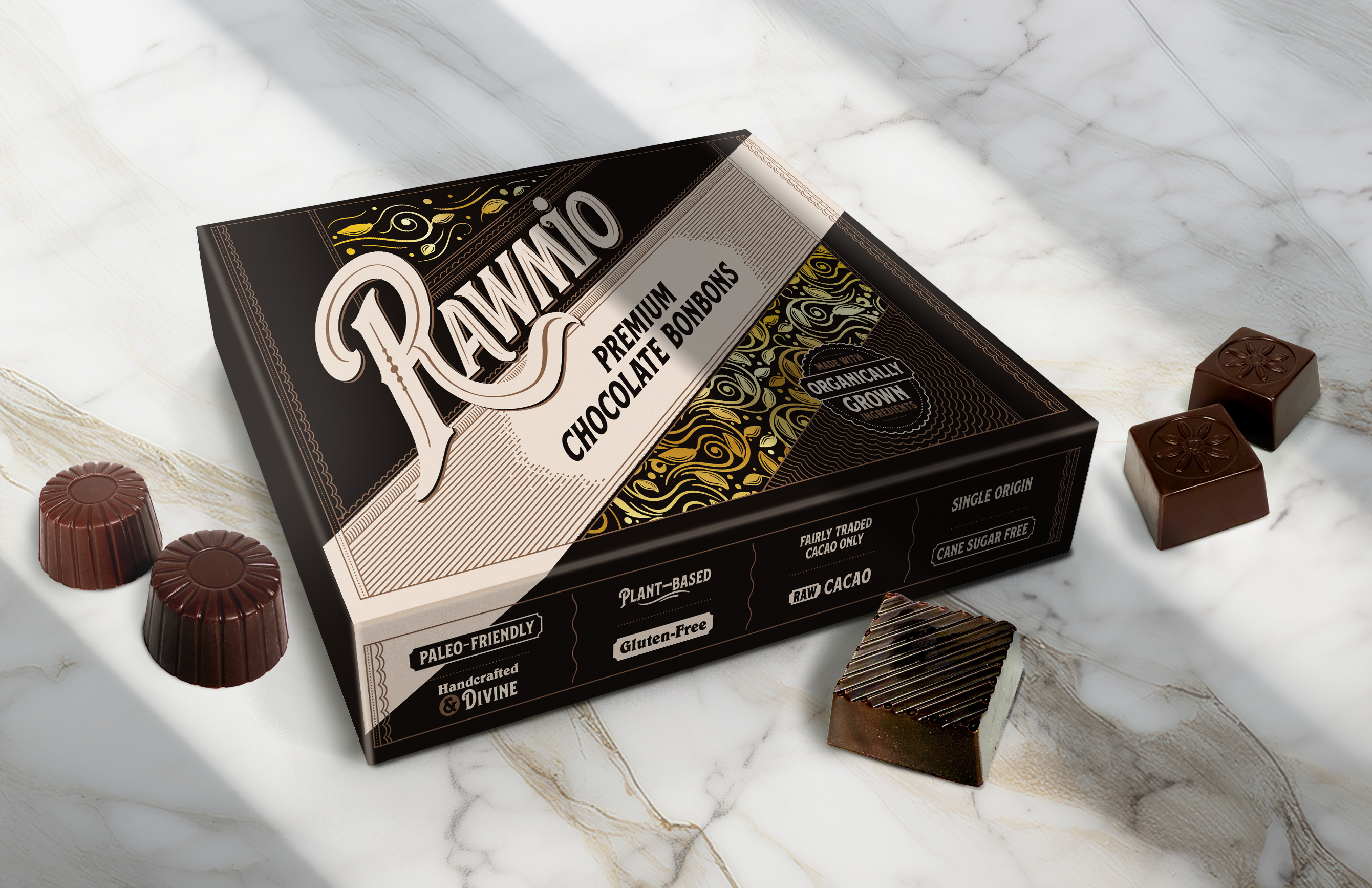 Rawmio Coconut Milk Chocolate Bon Bons, 24ea