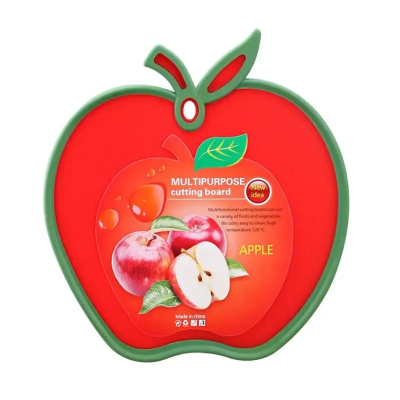 Red apple fruit shape durable cutting board kitchen serving tray