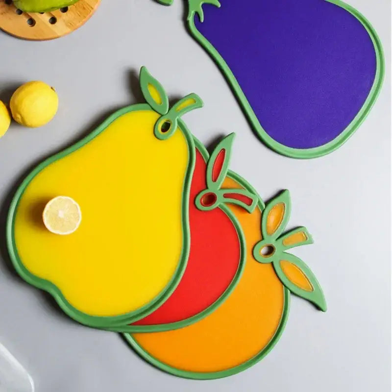 Red apple fruit shape durable cutting board kitchen serving tray
