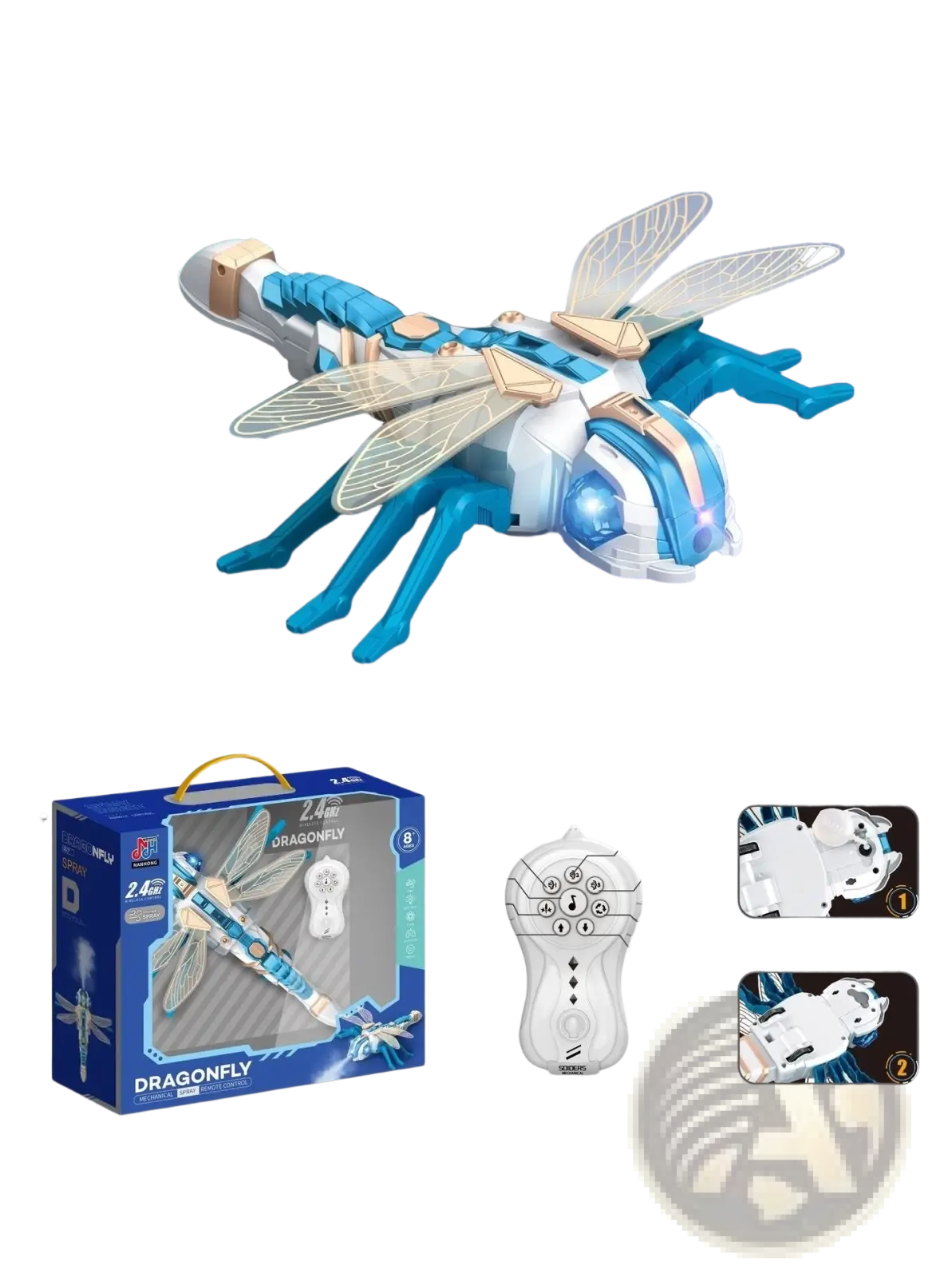 Remote Control Spray Dragonfly Centipede Toy