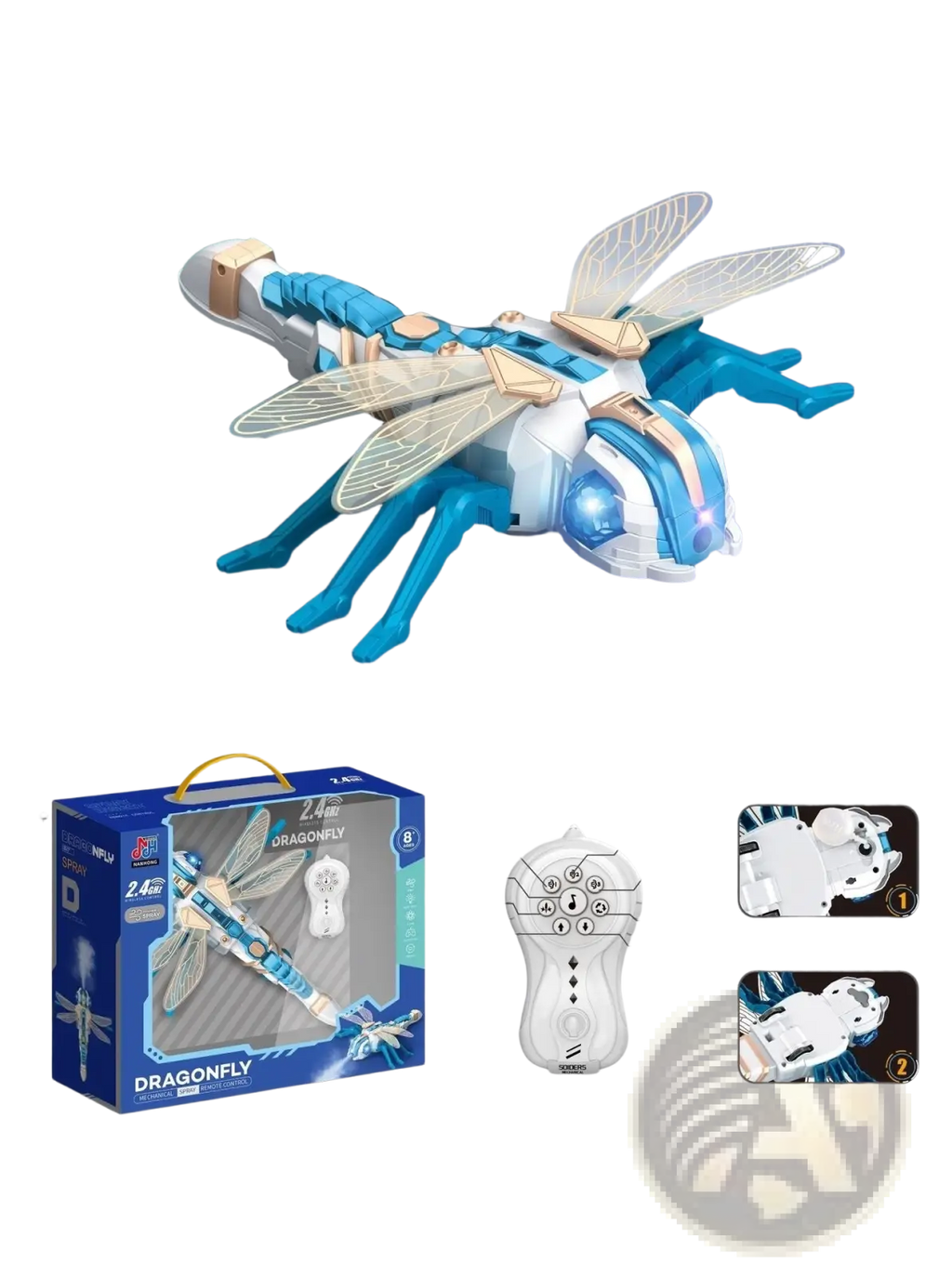 Remote Control Spray Dragonfly Centipede Toy